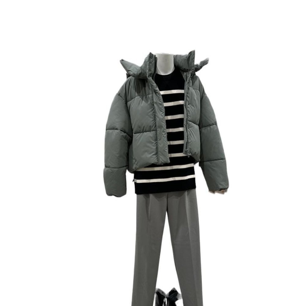 Zara Padding Rubberized Padding Jumper Review GRE… - image 4